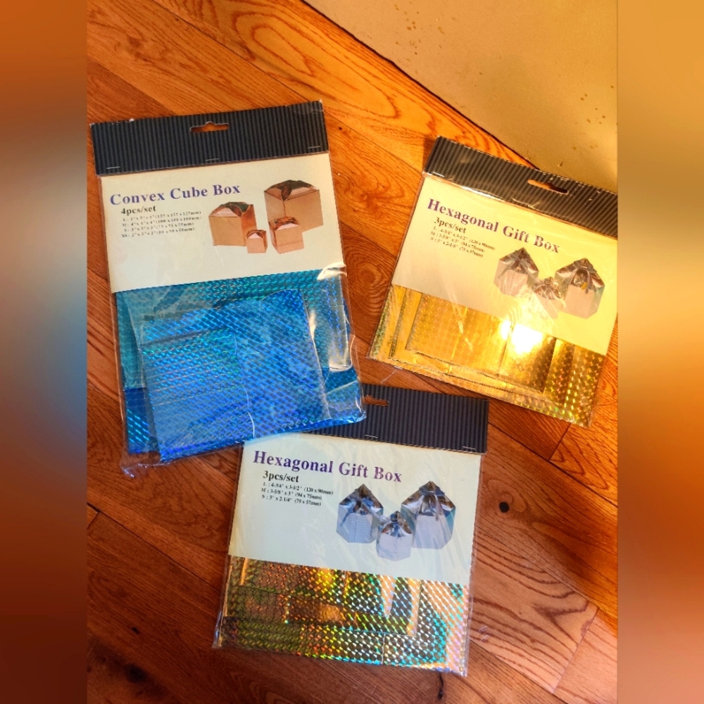 NWT Geometric Gift Boxes